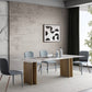 Sintered Stone Dining Table Luxury Style Double Pedestal Base Table for Home Clearhalo ' dining_table' 'Dining Tables & Seating' 'Dining Tables' 'furn' 'furn_dining_table' 'Furniture' 'furniture_dining_table' 'Kitchen & Dining Furniture' 'kitchen&dining_furn' 'kitchen' 'kitchen_dining_table' 4002478