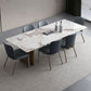 Sintered Stone Dining Table Luxury Style Double Pedestal Base Table for Home Clearhalo ' dining_table' 'Dining Tables & Seating' 'Dining Tables' 'furn' 'furn_dining_table' 'Furniture' 'furniture_dining_table' 'Kitchen & Dining Furniture' 'kitchen&dining_furn' 'kitchen' 'kitchen_dining_table' 4002487