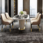 Glam Marble Rectangle Shape Dining Table Standard Kitchen Dining Table with Pedestal Base Clearhalo ' dining_table' 'Dining Tables & Seating' 'Dining Tables' 'furn' 'furn_dining_table' 'Furniture' 'furniture_dining_table' 'Kitchen & Dining Furniture' 'kitchen&dining_furn' 'kitchen' 'kitchen_dining_table' 4002493