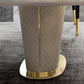 Glam Marble Rectangle Shape Dining Table Standard Kitchen Dining Table with Pedestal Base Clearhalo ' dining_table' 'Dining Tables & Seating' 'Dining Tables' 'furn' 'furn_dining_table' 'Furniture' 'furniture_dining_table' 'Kitchen & Dining Furniture' 'kitchen&dining_furn' 'kitchen' 'kitchen_dining_table' 4002500