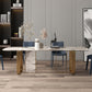Glam Sintered Stone Gray Dining Table Standard Rectangle Shape Dining Table for Kitchen Clearhalo ' dining_table' 'Dining Tables & Seating' 'Dining Tables' 'furn' 'furn_dining_table' 'Furniture' 'furniture_dining_table' 'Kitchen & Dining Furniture' 'kitchen&dining_furn' 'kitchen' 'kitchen_dining_table' 4002506