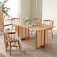 Rectangle Wood Dining Table Modern Oak Table in Nature with Double Pedestal Clearhalo ' dining_table' 'Dining Tables & Seating' 'Dining Tables' 'furn' 'furn_dining_table' 'Furniture' 'furniture_dining_table' 'Kitchen & Dining Furniture' 'kitchen&dining_furn' 'kitchen' 'kitchen_dining_table' 4002515