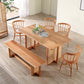 Rectangle Wood Dining Table Modern Oak Table in Nature with Double Pedestal Clearhalo ' dining_table' 'Dining Tables & Seating' 'Dining Tables' 'furn' 'furn_dining_table' 'Furniture' 'furniture_dining_table' 'Kitchen & Dining Furniture' 'kitchen&dining_furn' 'kitchen' 'kitchen_dining_table' 4002516