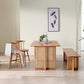 Rectangle Wood Dining Table Modern Oak Table in Nature with Double Pedestal Clearhalo ' dining_table' 'Dining Tables & Seating' 'Dining Tables' 'furn' 'furn_dining_table' 'Furniture' 'furniture_dining_table' 'Kitchen & Dining Furniture' 'kitchen&dining_furn' 'kitchen' 'kitchen_dining_table' 4002517