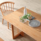 Rectangle Wood Dining Table Modern Oak Table in Nature with Double Pedestal Clearhalo ' dining_table' 'Dining Tables & Seating' 'Dining Tables' 'furn' 'furn_dining_table' 'Furniture' 'furniture_dining_table' 'Kitchen & Dining Furniture' 'kitchen&dining_furn' 'kitchen' 'kitchen_dining_table' 4002521