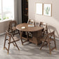 Mid-Century Modern Dining Table Round Solid Wood Brown Dining Table for Home Use Clearhalo ' dining_table' 'Dining Tables & Seating' 'Dining Tables' 'furn' 'furn_dining_table' 'Furniture' 'furniture_dining_table' 'Kitchen & Dining Furniture' 'kitchen&dining_furn' 'kitchen' 'kitchen_dining_table' 4002531