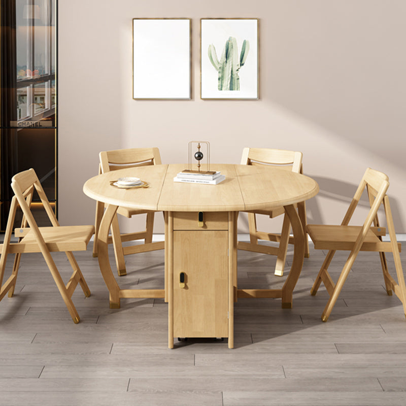 Mid-Century Modern Dining Table Round Solid Wood Brown Dining Table for Home Use Natural Without Chairs Clearhalo ' dining_table' 'Dining Tables & Seating' 'Dining Tables' 'furn' 'furn_dining_table' 'Furniture' 'furniture_dining_table' 'Kitchen & Dining Furniture' 'kitchen&dining_furn' 'kitchen' 'kitchen_dining_table' 4002532