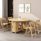 Mid-Century Modern Dining Table Round Solid Wood Brown Dining Table for Home Use Clearhalo ' dining_table' 'Dining Tables & Seating' 'Dining Tables' 'furn' 'furn_dining_table' 'Furniture' 'furniture_dining_table' 'Kitchen & Dining Furniture' 'kitchen&dining_furn' 'kitchen' 'kitchen_dining_table' 4002541