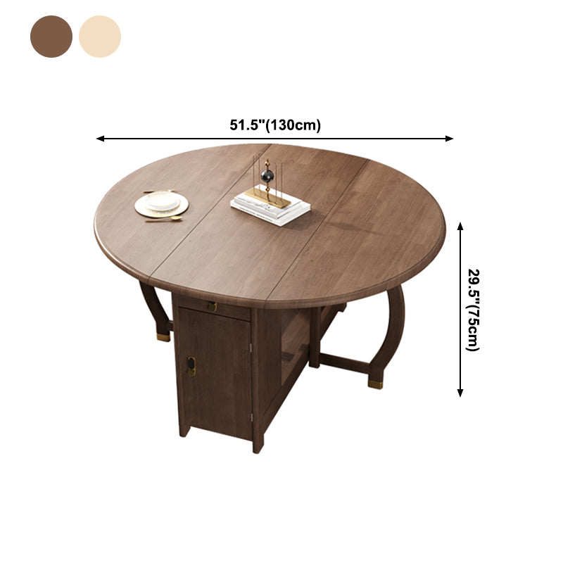 Mid-Century Modern Dining Table Round Solid Wood Brown Dining Table for Home Use Clearhalo ' dining_table' 'Dining Tables & Seating' 'Dining Tables' 'furn' 'furn_dining_table' 'Furniture' 'furniture_dining_table' 'Kitchen & Dining Furniture' 'kitchen&dining_furn' 'kitchen' 'kitchen_dining_table' 4002545