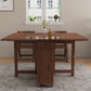 Mid-Century Modern Brown Dining Table Solid Wood Drop-Leaf Dining Table for Home Use Clearhalo ' dining_table' 'Dining Tables & Seating' 'Dining Tables' 'furn' 'furn_dining_table' 'Furniture' 'furniture_dining_table' 'Kitchen & Dining Furniture' 'kitchen&dining_furn' 'kitchen' 'kitchen_dining_table' 4002549