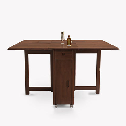 Mid-Century Modern Brown Dining Table Solid Wood Drop-Leaf Dining Table for Home Use Without Chairs Clearhalo ' dining_table' 'Dining Tables & Seating' 'Dining Tables' 'furn' 'furn_dining_table' 'Furniture' 'furniture_dining_table' 'Kitchen & Dining Furniture' 'kitchen&dining_furn' 'kitchen' 'kitchen_dining_table' 4002550