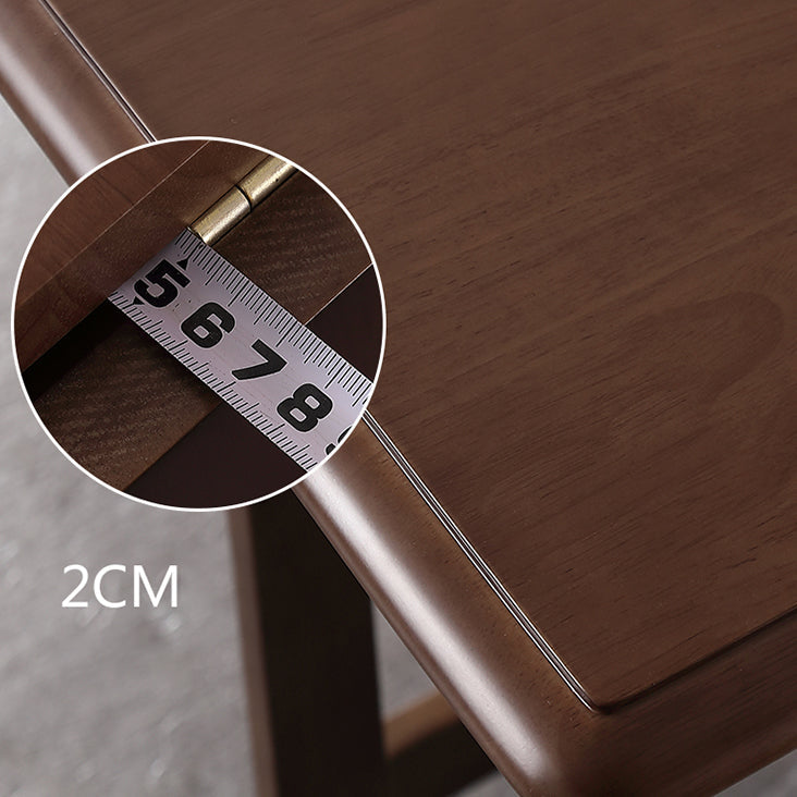Mid-Century Modern Brown Dining Table Solid Wood Drop-Leaf Dining Table for Home Use Clearhalo ' dining_table' 'Dining Tables & Seating' 'Dining Tables' 'furn' 'furn_dining_table' 'Furniture' 'furniture_dining_table' 'Kitchen & Dining Furniture' 'kitchen&dining_furn' 'kitchen' 'kitchen_dining_table' 4002552