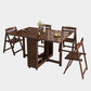 Mid-Century Modern Brown Dining Table Solid Wood Drop-Leaf Dining Table for Home Use Clearhalo ' dining_table' 'Dining Tables & Seating' 'Dining Tables' 'furn' 'furn_dining_table' 'Furniture' 'furniture_dining_table' 'Kitchen & Dining Furniture' 'kitchen&dining_furn' 'kitchen' 'kitchen_dining_table' 4002556