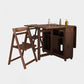 Mid-Century Modern Brown Dining Table Solid Wood Drop-Leaf Dining Table for Home Use Clearhalo ' dining_table' 'Dining Tables & Seating' 'Dining Tables' 'furn' 'furn_dining_table' 'Furniture' 'furniture_dining_table' 'Kitchen & Dining Furniture' 'kitchen&dining_furn' 'kitchen' 'kitchen_dining_table' 4002557