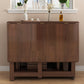 Mid-Century Modern Brown Dining Table Solid Wood Drop-Leaf Dining Table for Home Use Clearhalo ' dining_table' 'Dining Tables & Seating' 'Dining Tables' 'furn' 'furn_dining_table' 'Furniture' 'furniture_dining_table' 'Kitchen & Dining Furniture' 'kitchen&dining_furn' 'kitchen' 'kitchen_dining_table' 4002560