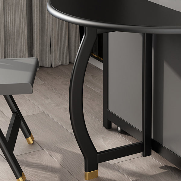 Mid-Century Modern Dining Table Round Solid Wood Drop-Leaf Dining Table for Home Use Clearhalo ' dining_table' 'Dining Tables & Seating' 'Dining Tables' 'furn' 'furn_dining_table' 'Furniture' 'furniture_dining_table' 'Kitchen & Dining Furniture' 'kitchen&dining_furn' 'kitchen' 'kitchen_dining_table' 4002569