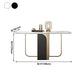Modern Style Rectangle Dining Table Drop-Leaf 62" Table with Metal Base for Home Use Clearhalo ' dining_table' 'Dining Tables & Seating' 'Dining Tables' 'furn' 'furn_dining_table' 'Furniture' 'furniture_dining_table' 'Kitchen & Dining Furniture' 'kitchen&dining_furn' 'kitchen' 'kitchen_dining_table' 4002589
