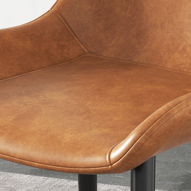 Metal Industrial Dining Side Chair Solid Back Dining Armless Single Chair Clearhalo ' kitchen&dining_furn' 'Dining Chairs' 'Dining Tables & Seating' 'dining_chair' 'furn' 'furn_dining_chair' 'Furniture' 'furniture_dining_chair' 'Kitchen & Dining Furniture' 'kitchen' 4008227