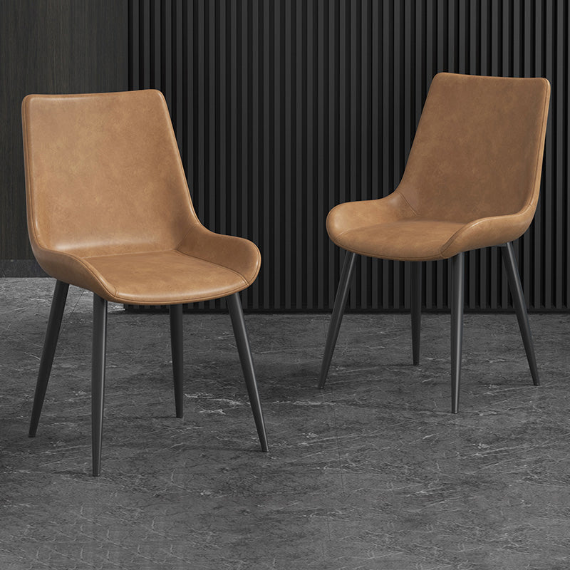 Metal Industrial Dining Side Chair Solid Back Dining Armless Single Chair Clearhalo ' kitchen&dining_furn' 'Dining Chairs' 'Dining Tables & Seating' 'dining_chair' 'furn' 'furn_dining_chair' 'Furniture' 'furniture_dining_chair' 'Kitchen & Dining Furniture' 'kitchen' 4008230