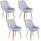 Nordic Metal Dining Room Armless Chairs Upholstered Dining Side Chair for Restaurant Light Blue 4 Piece Set Clearhalo ' kitchen&dining_furn' 'Dining Chairs' 'Dining Tables & Seating' 'dining_chair' 'furn' 'furn_dining_chair' 'Furniture' 'furniture_dining_chair' 'Kitchen & Dining Furniture' 'kitchen' 4008237