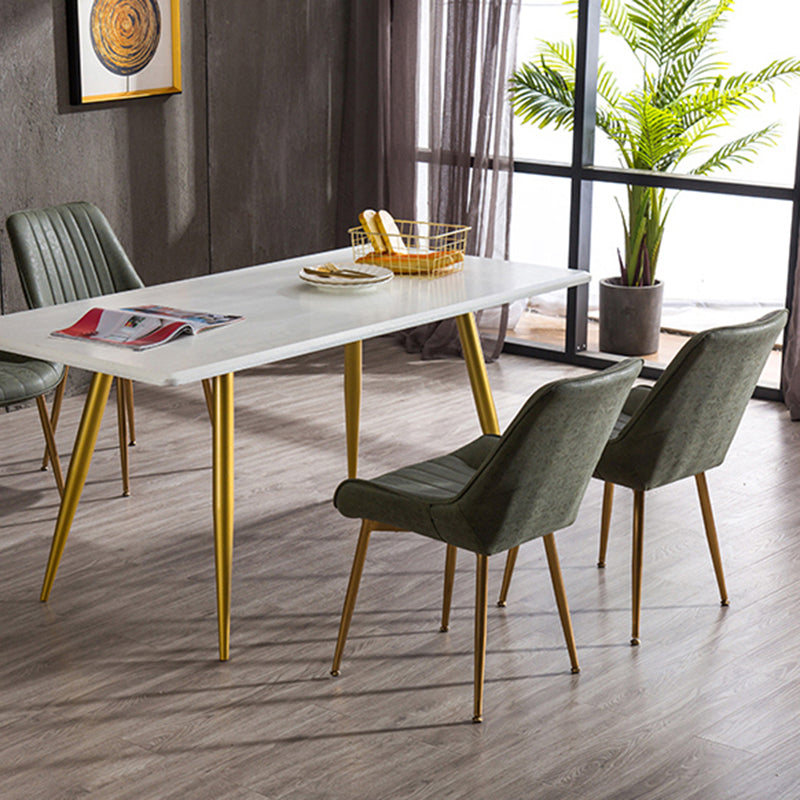 Nordic Metal Dining Room Armless Chairs Upholstered Dining Side Chair for Restaurant Clearhalo ' kitchen&dining_furn' 'Dining Chairs' 'Dining Tables & Seating' 'dining_chair' 'furn' 'furn_dining_chair' 'Furniture' 'furniture_dining_chair' 'Kitchen & Dining Furniture' 'kitchen' 4008242