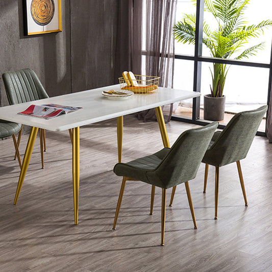 Nordic Metal Dining Room Armless Chairs Upholstered Dining Side Chair for Restaurant Clearhalo ' kitchen&dining_furn' 'Dining Chairs' 'Dining Tables & Seating' 'dining_chair' 'furn' 'furn_dining_chair' 'Furniture' 'furniture_dining_chair' 'Kitchen & Dining Furniture' 'kitchen' 4008242