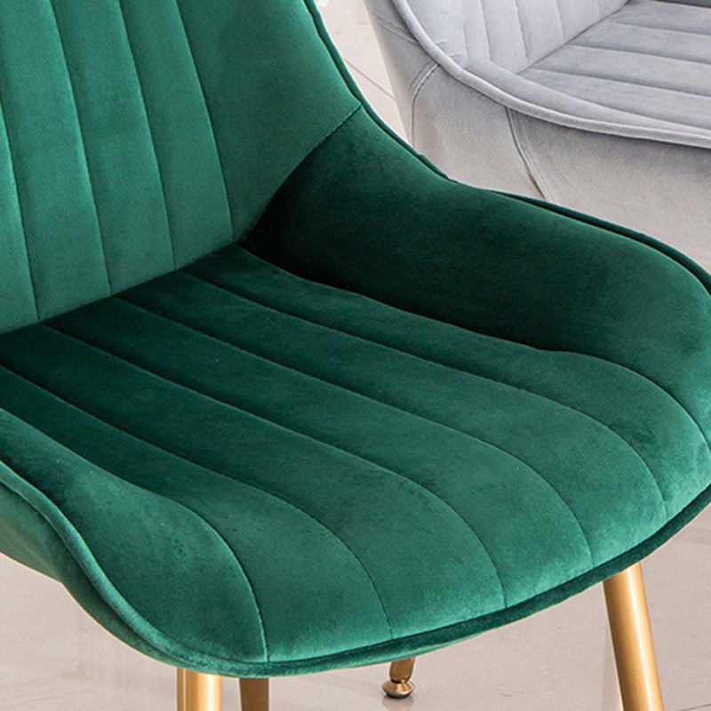 Nordic Metal Dining Room Armless Chairs Upholstered Dining Side Chair for Restaurant Clearhalo ' kitchen&dining_furn' 'Dining Chairs' 'Dining Tables & Seating' 'dining_chair' 'furn' 'furn_dining_chair' 'Furniture' 'furniture_dining_chair' 'Kitchen & Dining Furniture' 'kitchen' 4008246