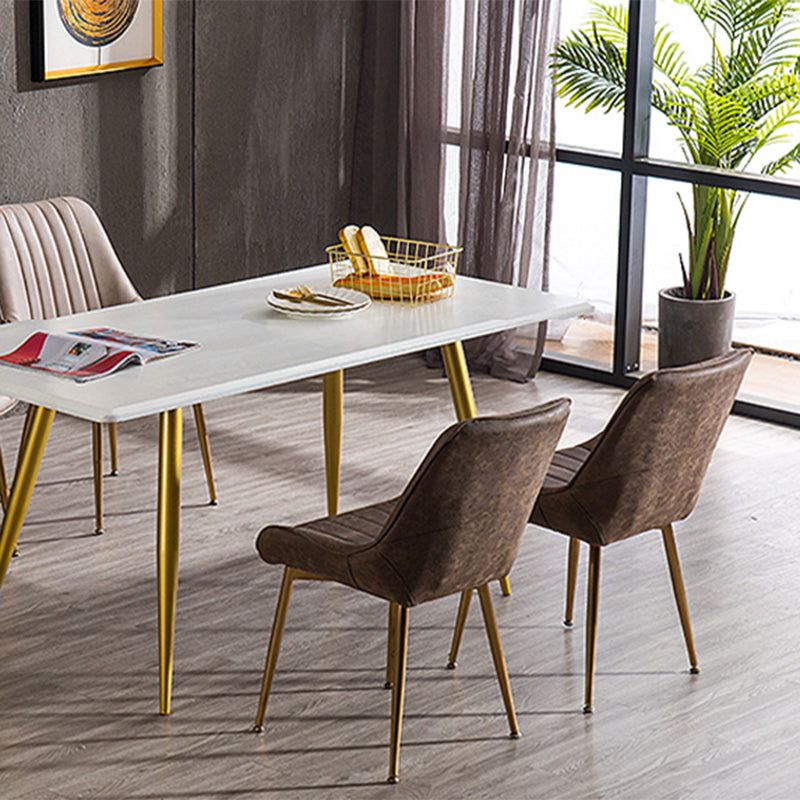 Nordic Metal Dining Room Armless Chairs Upholstered Dining Side Chair for Restaurant Clearhalo ' kitchen&dining_furn' 'Dining Chairs' 'Dining Tables & Seating' 'dining_chair' 'furn' 'furn_dining_chair' 'Furniture' 'furniture_dining_chair' 'Kitchen & Dining Furniture' 'kitchen' 4008253