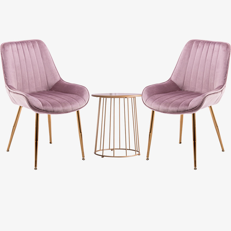 Nordic Metal Dining Room Armless Chairs Upholstered Dining Side Chair for Restaurant Clearhalo ' kitchen&dining_furn' 'Dining Chairs' 'Dining Tables & Seating' 'dining_chair' 'furn' 'furn_dining_chair' 'Furniture' 'furniture_dining_chair' 'Kitchen & Dining Furniture' 'kitchen' 4008255