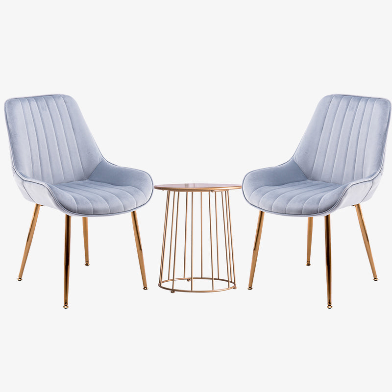 Nordic Metal Dining Room Armless Chairs Upholstered Dining Side Chair for Restaurant Clearhalo ' kitchen&dining_furn' 'Dining Chairs' 'Dining Tables & Seating' 'dining_chair' 'furn' 'furn_dining_chair' 'Furniture' 'furniture_dining_chair' 'Kitchen & Dining Furniture' 'kitchen' 4008256