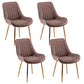 Nordic Metal Dining Room Armless Chairs Upholstered Dining Side Chair for Restaurant Coffee 4 Piece Set Clearhalo ' kitchen&dining_furn' 'Dining Chairs' 'Dining Tables & Seating' 'dining_chair' 'furn' 'furn_dining_chair' 'Furniture' 'furniture_dining_chair' 'Kitchen & Dining Furniture' 'kitchen' 4008263