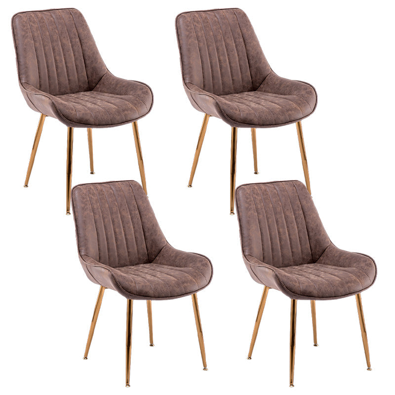 Nordic Metal Dining Room Armless Chairs Upholstered Dining Side Chair for Restaurant Coffee 4 Piece Set Clearhalo ' kitchen&dining_furn' 'Dining Chairs' 'Dining Tables & Seating' 'dining_chair' 'furn' 'furn_dining_chair' 'Furniture' 'furniture_dining_chair' 'Kitchen & Dining Furniture' 'kitchen' 4008263