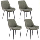Nordic Metal Dining Room Armless Chairs Upholstered Dining Side Chair for Restaurant Green-Black 4 Piece Set Clearhalo ' kitchen&dining_furn' 'Dining Chairs' 'Dining Tables & Seating' 'dining_chair' 'furn' 'furn_dining_chair' 'Furniture' 'furniture_dining_chair' 'Kitchen & Dining Furniture' 'kitchen' 4008265
