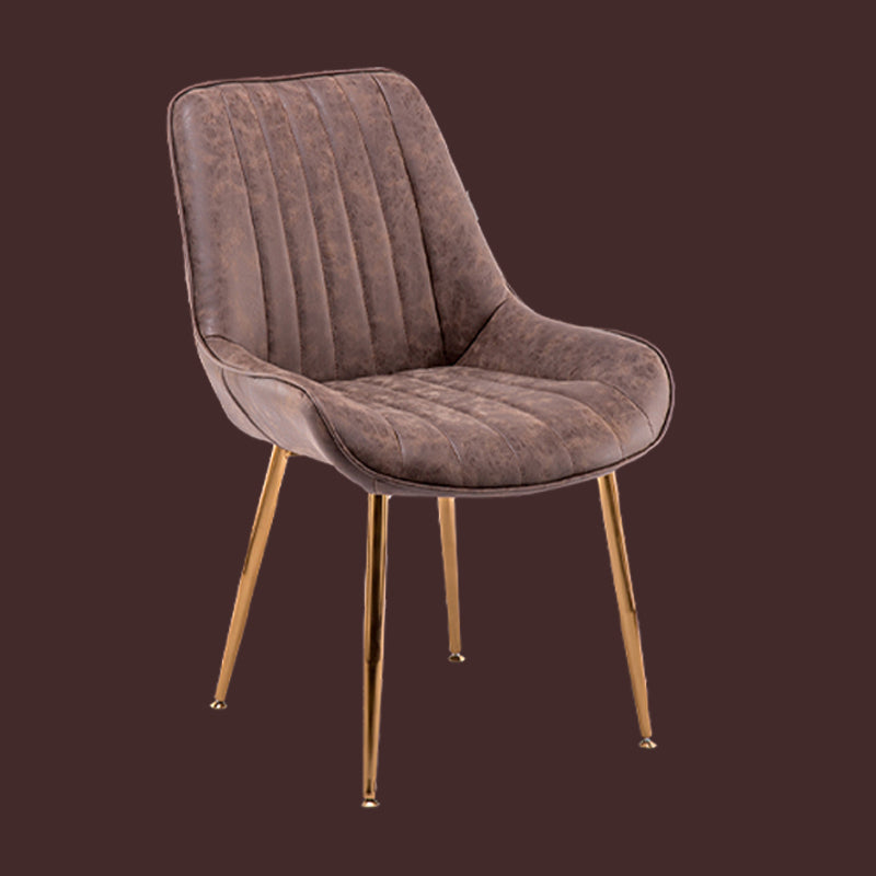 Nordic Metal Dining Room Armless Chairs Upholstered Dining Side Chair for Restaurant Coffee 1 Piece Clearhalo ' kitchen&dining_furn' 'Dining Chairs' 'Dining Tables & Seating' 'dining_chair' 'furn' 'furn_dining_chair' 'Furniture' 'furniture_dining_chair' 'Kitchen & Dining Furniture' 'kitchen' 4008272