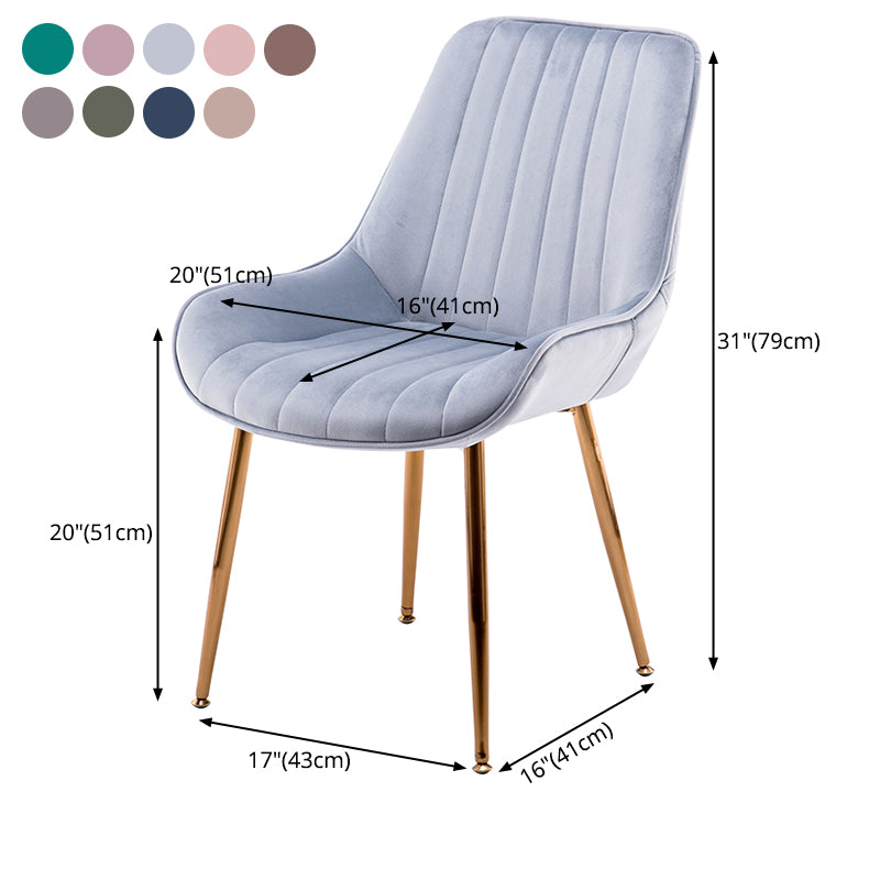 Nordic Metal Dining Room Armless Chairs Upholstered Dining Side Chair for Restaurant Clearhalo ' kitchen&dining_furn' 'Dining Chairs' 'Dining Tables & Seating' 'dining_chair' 'furn' 'furn_dining_chair' 'Furniture' 'furniture_dining_chair' 'Kitchen & Dining Furniture' 'kitchen' 4008274