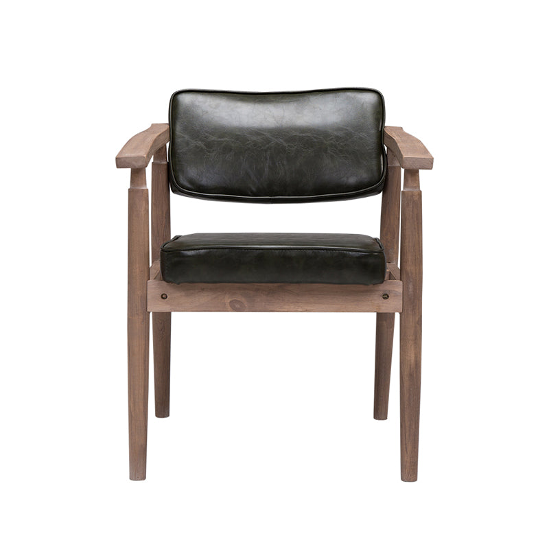 Country Style Home Arm Chair Open Back Wood Upholstered Single Dining Room Chair Clearhalo ' kitchen&dining_furn' 'Dining Chairs' 'Dining Tables & Seating' 'dining_chair' 'furn' 'furn_dining_chair' 'Furniture' 'furniture_dining_chair' 'Kitchen & Dining Furniture' 'kitchen' 4008284