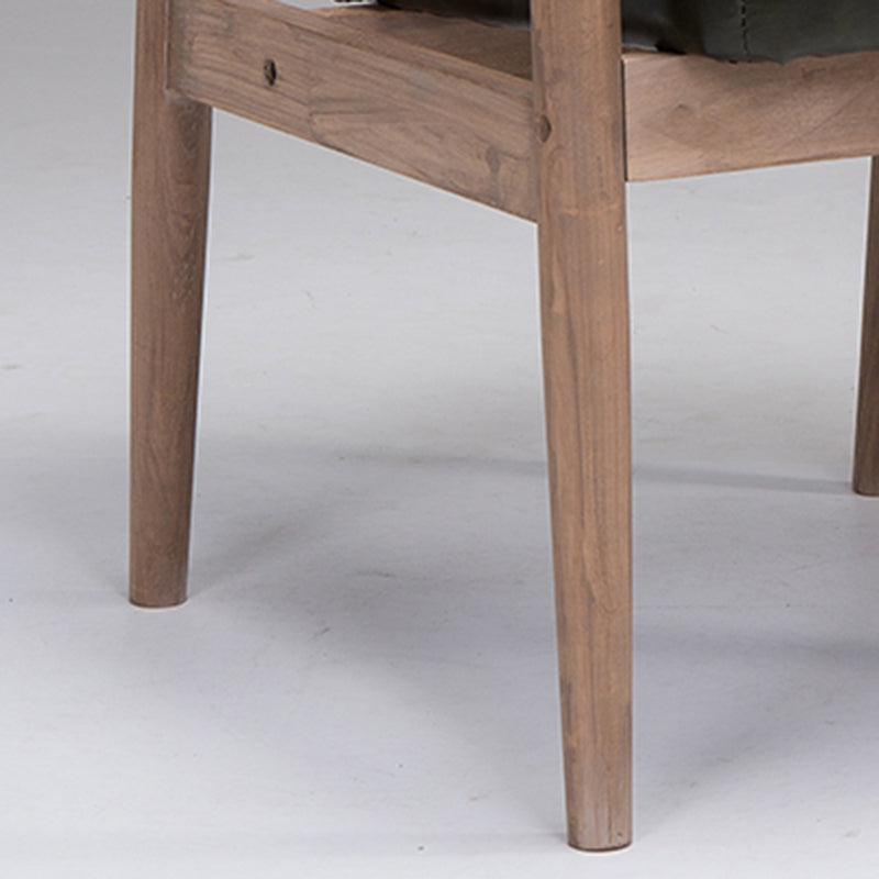 Country Style Home Arm Chair Open Back Wood Upholstered Single Dining Room Chair Clearhalo ' kitchen&dining_furn' 'Dining Chairs' 'Dining Tables & Seating' 'dining_chair' 'furn' 'furn_dining_chair' 'Furniture' 'furniture_dining_chair' 'Kitchen & Dining Furniture' 'kitchen' 4008289