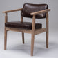 Country Style Home Arm Chair Open Back Wood Upholstered Single Dining Room Chair Coffee Walnut Clearhalo ' kitchen&dining_furn' 'Dining Chairs' 'Dining Tables & Seating' 'dining_chair' 'furn' 'furn_dining_chair' 'Furniture' 'furniture_dining_chair' 'Kitchen & Dining Furniture' 'kitchen' 4008290