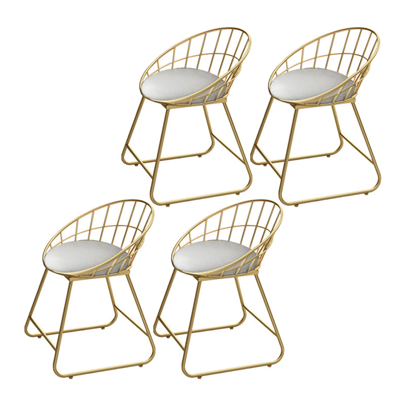 Scandinavian Upholstered Side Chair Matte Finish Slat Back Dining Chairs (Set of 2) White 4 Piece Set Clearhalo ' kitchen&dining_furn' 'Dining Chairs' 'Dining Tables & Seating' 'dining_chair' 'furn' 'furn_dining_chair' 'Furniture' 'furniture_dining_chair' 'Kitchen & Dining Furniture' 'kitchen' 4008309