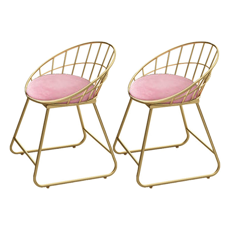 Scandinavian Upholstered Side Chair Matte Finish Slat Back Dining Chairs (Set of 2) Pink 2 Piece Set Clearhalo ' kitchen&dining_furn' 'Dining Chairs' 'Dining Tables & Seating' 'dining_chair' 'furn' 'furn_dining_chair' 'Furniture' 'furniture_dining_chair' 'Kitchen & Dining Furniture' 'kitchen' 4008323