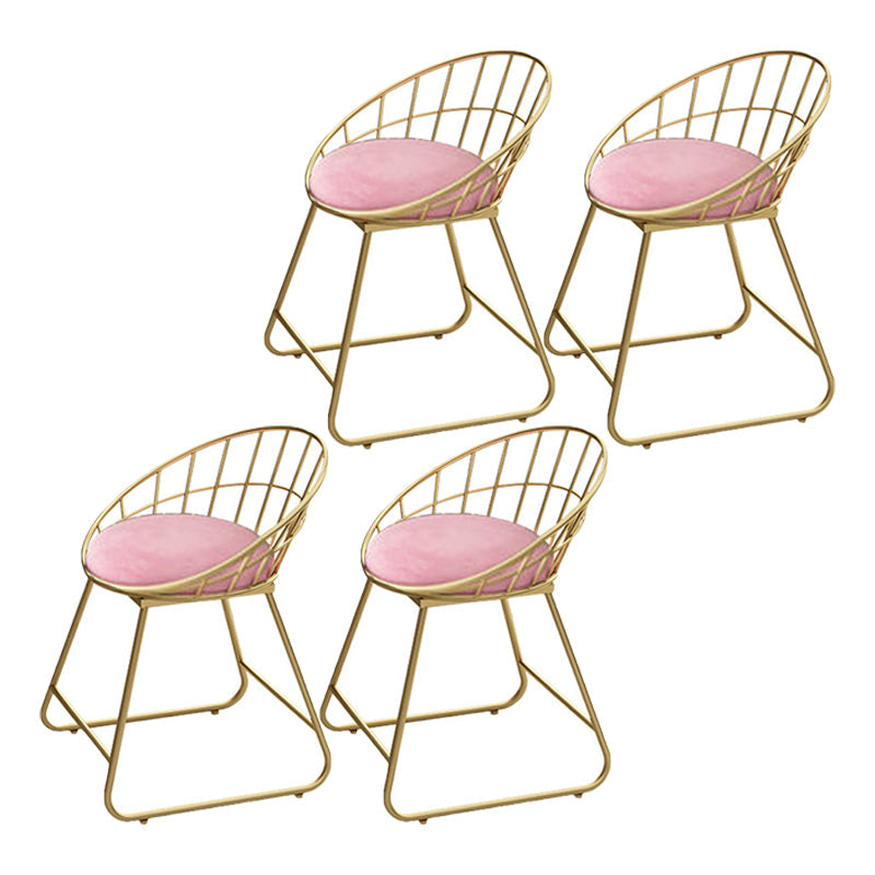 Scandinavian Upholstered Side Chair Matte Finish Slat Back Dining Chairs (Set of 2) Pink 4 Piece Set Clearhalo ' kitchen&dining_furn' 'Dining Chairs' 'Dining Tables & Seating' 'dining_chair' 'furn' 'furn_dining_chair' 'Furniture' 'furniture_dining_chair' 'Kitchen & Dining Furniture' 'kitchen' 4008324