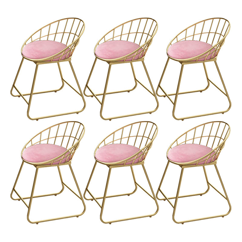 Scandinavian Upholstered Side Chair Matte Finish Slat Back Dining Chairs (Set of 2) Pink 6 Piece Set Clearhalo ' kitchen&dining_furn' 'Dining Chairs' 'Dining Tables & Seating' 'dining_chair' 'furn' 'furn_dining_chair' 'Furniture' 'furniture_dining_chair' 'Kitchen & Dining Furniture' 'kitchen' 4008325