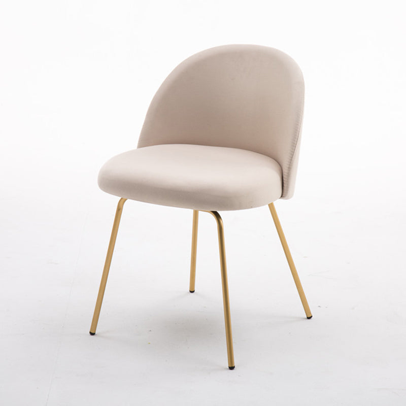 Scandinavian Upholstered Dining Side Chair Matte Finish Parsons Dining Chair Beige 1 Piece Brass Gold Clearhalo ' kitchen&dining_furn' 'Dining Chairs' 'Dining Tables & Seating' 'dining_chair' 'furn' 'furn_dining_chair' 'Furniture' 'furniture_dining_chair' 'Kitchen & Dining Furniture' 'kitchen' 4008328