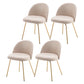 Scandinavian Upholstered Dining Side Chair Matte Finish Parsons Dining Chair Beige 4 Piece Set Brass Gold Clearhalo ' kitchen&dining_furn' 'Dining Chairs' 'Dining Tables & Seating' 'dining_chair' 'furn' 'furn_dining_chair' 'Furniture' 'furniture_dining_chair' 'Kitchen & Dining Furniture' 'kitchen' 4008332