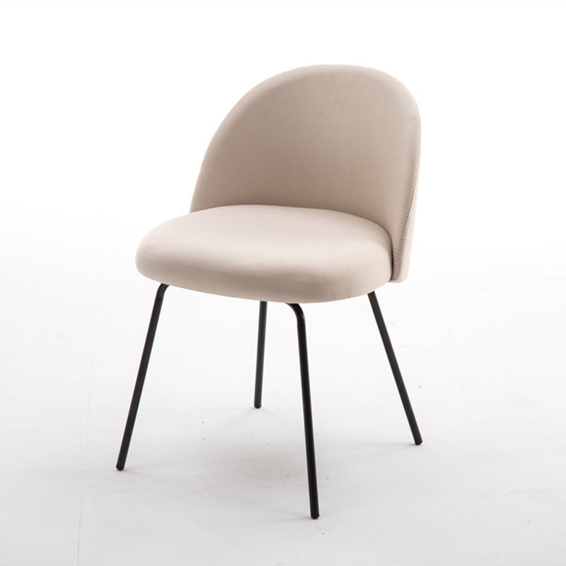 Scandinavian Upholstered Dining Side Chair Matte Finish Parsons Dining Chair Beige 1 Piece Black Clearhalo ' kitchen&dining_furn' 'Dining Chairs' 'Dining Tables & Seating' 'dining_chair' 'furn' 'furn_dining_chair' 'Furniture' 'furniture_dining_chair' 'Kitchen & Dining Furniture' 'kitchen' 4008334