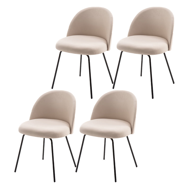 Scandinavian Upholstered Dining Side Chair Matte Finish Parsons Dining Chair Beige 4 Piece Set Black Clearhalo ' kitchen&dining_furn' 'Dining Chairs' 'Dining Tables & Seating' 'dining_chair' 'furn' 'furn_dining_chair' 'Furniture' 'furniture_dining_chair' 'Kitchen & Dining Furniture' 'kitchen' 4008338