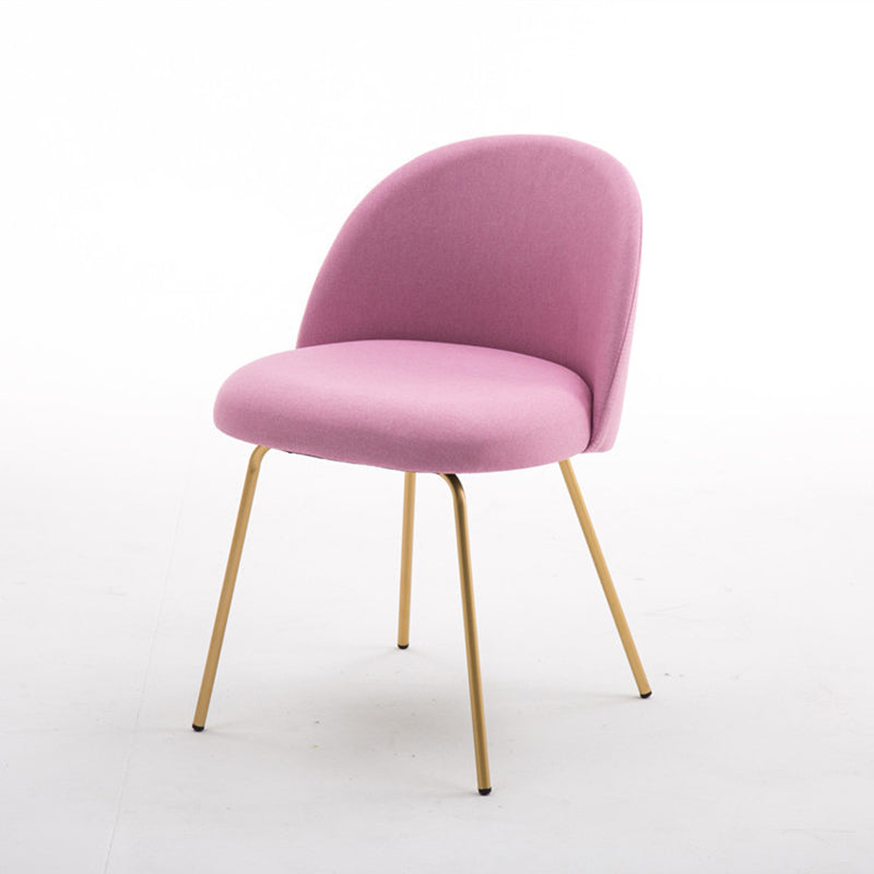 Scandinavian Upholstered Dining Side Chair Matte Finish Parsons Dining Chair Pink 1 Piece Brass Gold Clearhalo ' kitchen&dining_furn' 'Dining Chairs' 'Dining Tables & Seating' 'dining_chair' 'furn' 'furn_dining_chair' 'Furniture' 'furniture_dining_chair' 'Kitchen & Dining Furniture' 'kitchen' 4008340