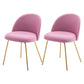 Scandinavian Upholstered Dining Side Chair Matte Finish Parsons Dining Chair Pink 2 Piece Set Brass Gold Clearhalo ' kitchen&dining_furn' 'Dining Chairs' 'Dining Tables & Seating' 'dining_chair' 'furn' 'furn_dining_chair' 'Furniture' 'furniture_dining_chair' 'Kitchen & Dining Furniture' 'kitchen' 4008342