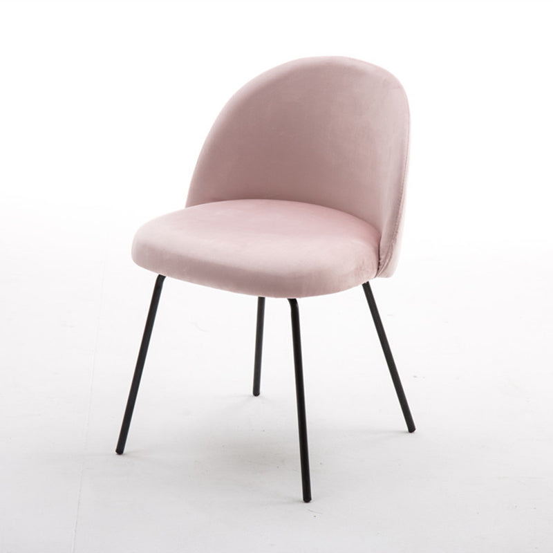 Scandinavian Upholstered Dining Side Chair Matte Finish Parsons Dining Chair Light Pink 1 Piece Black Clearhalo ' kitchen&dining_furn' 'Dining Chairs' 'Dining Tables & Seating' 'dining_chair' 'furn' 'furn_dining_chair' 'Furniture' 'furniture_dining_chair' 'Kitchen & Dining Furniture' 'kitchen' 4008347