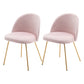 Scandinavian Upholstered Dining Side Chair Matte Finish Parsons Dining Chair Light Pink 2 Piece Set Brass Gold Clearhalo ' kitchen&dining_furn' 'Dining Chairs' 'Dining Tables & Seating' 'dining_chair' 'furn' 'furn_dining_chair' 'Furniture' 'furniture_dining_chair' 'Kitchen & Dining Furniture' 'kitchen' 4008351